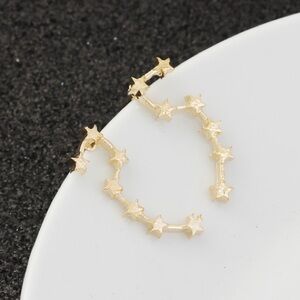 Pair of star constellation ear crawlers climbers gold plated earrings NEW